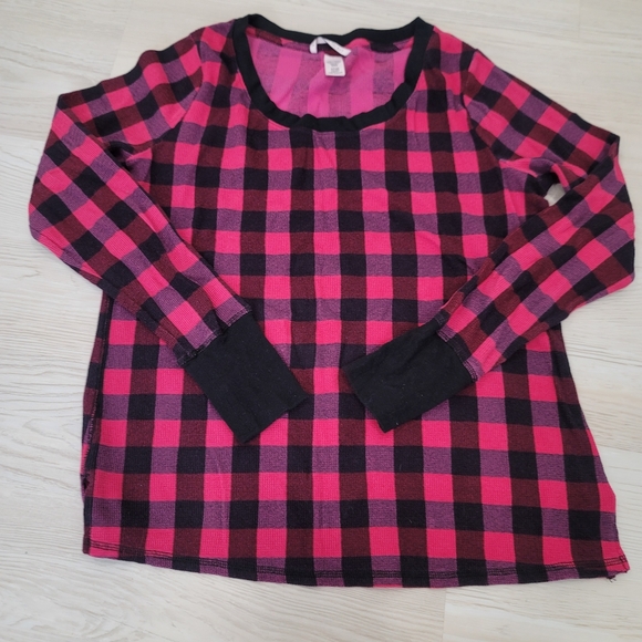 VICTORIA SECRET Pink And Black Thermal Pajama Set Size Small - Picture 8 of 10